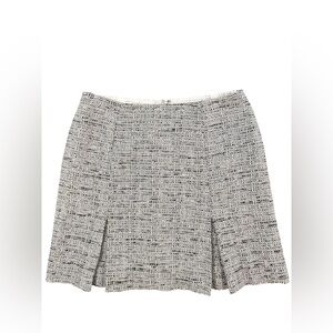 Petite Sophisticate Gray A-Line Box Pleat Skirt - Size 8